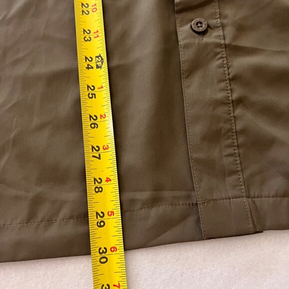 NWOT Habit Men UPF 40+ Button Down Long Sleeve Outdoor Shadow Green Shirt Size S - Picture 9 of 10